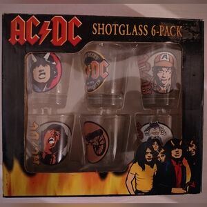 AC/DC Shot Glass 6-pack New in Box. Live Nation Merchandise 2011.